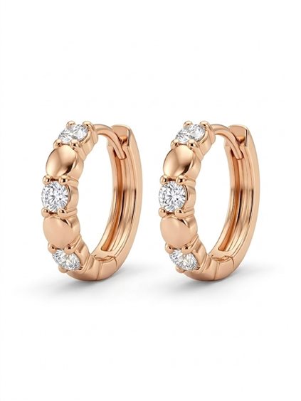 Orecchini Giorgio Visconti Donna in Oro rosa Diamante 0.43 Ct B40198E - B40198E